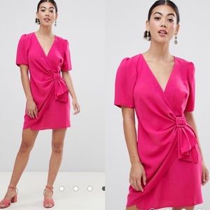 ASOS DESIGN Mini Wrap Dress with Belt